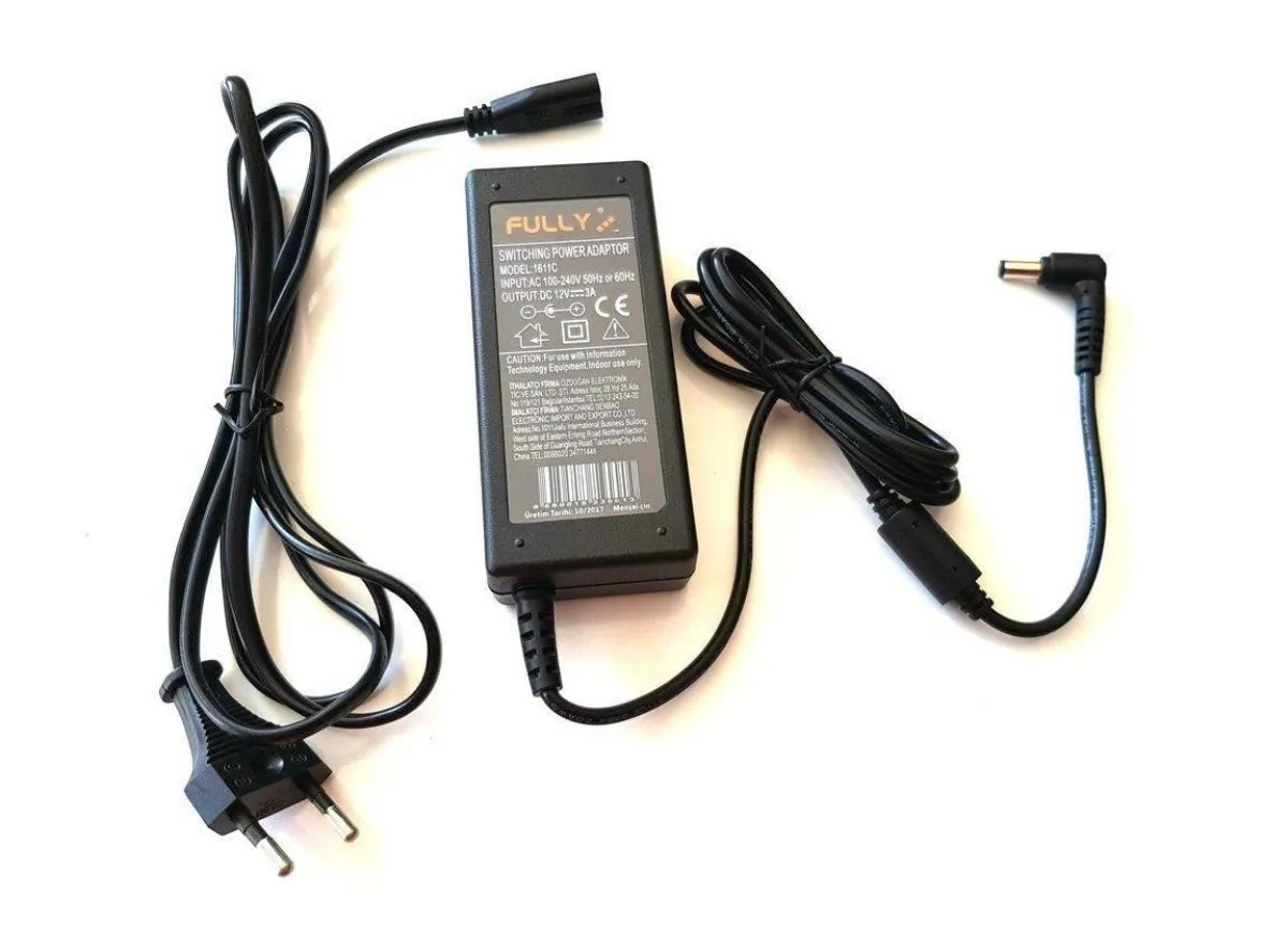 Fully 12V 3A 5.5x2.5mm Plastik Adaptör