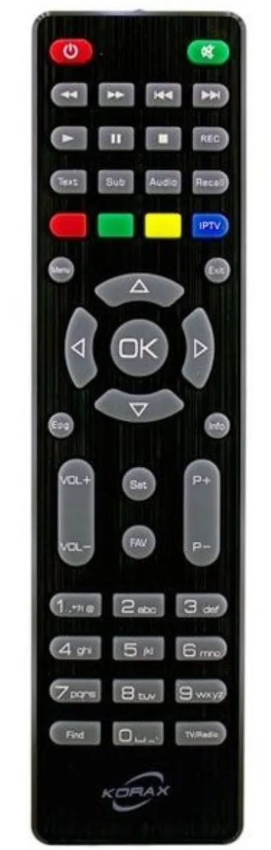 Korax 25L Uydu Kumandası - IPTV Uyumlu Kumanda