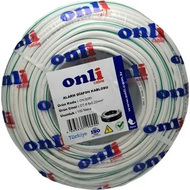 Onli Dt8 8 Canlı 100 Metre Alarm Diafon Kablosu