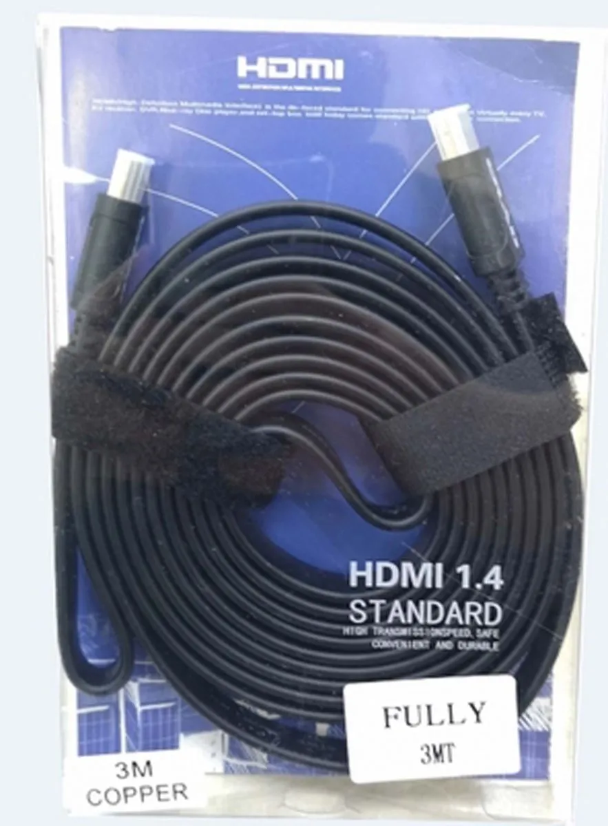 3 Metre Flat Bakır HDMI Kablo, İnce Yapılı Bağlantı Kablosu