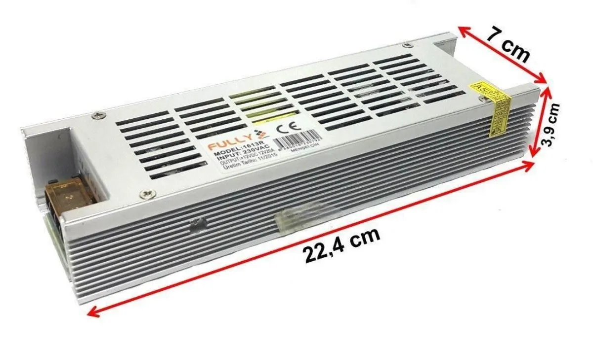 12V 20A Slim Metal Kasa Adaptör