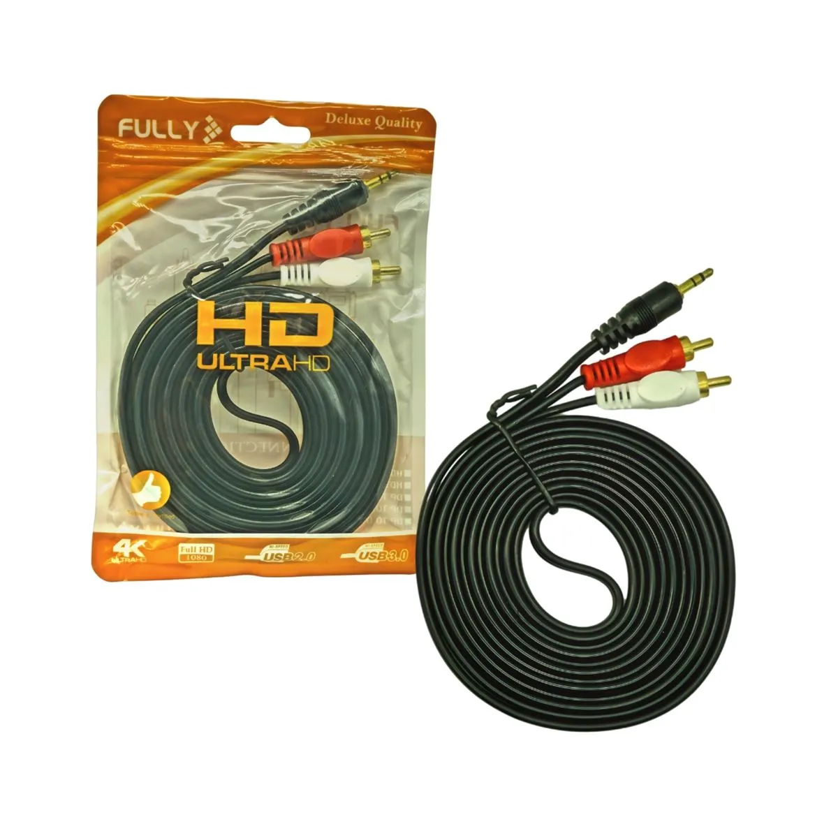2 RCA - 3.5mm Stereo 3 Metre Ses Aktarım Kablosu