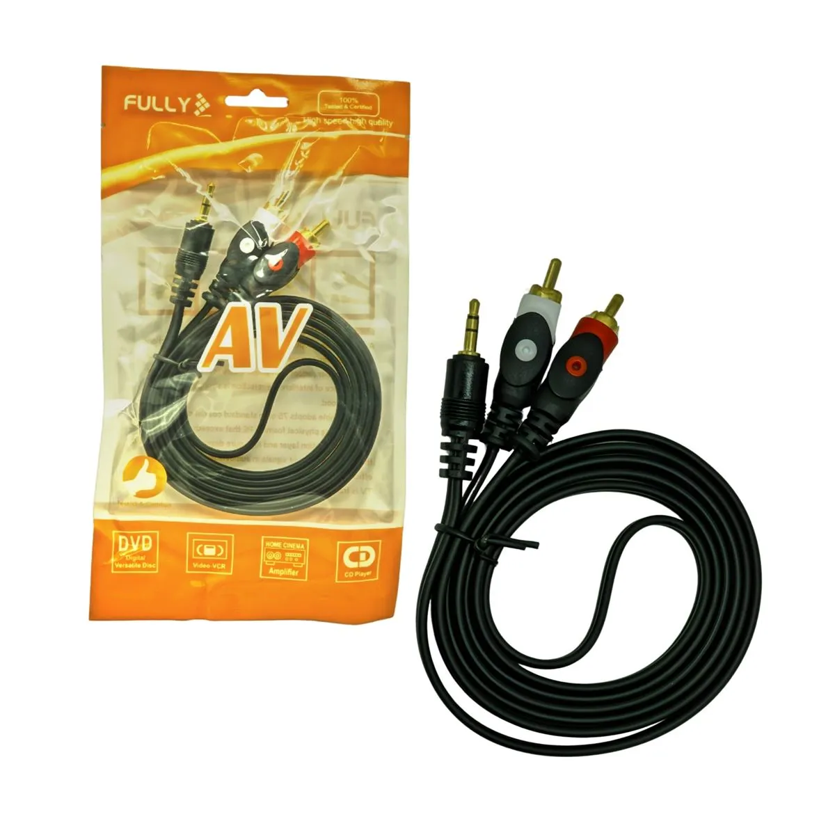 2 Rca 3.5mm Stereo Ses Kablosu 1.5 Metre