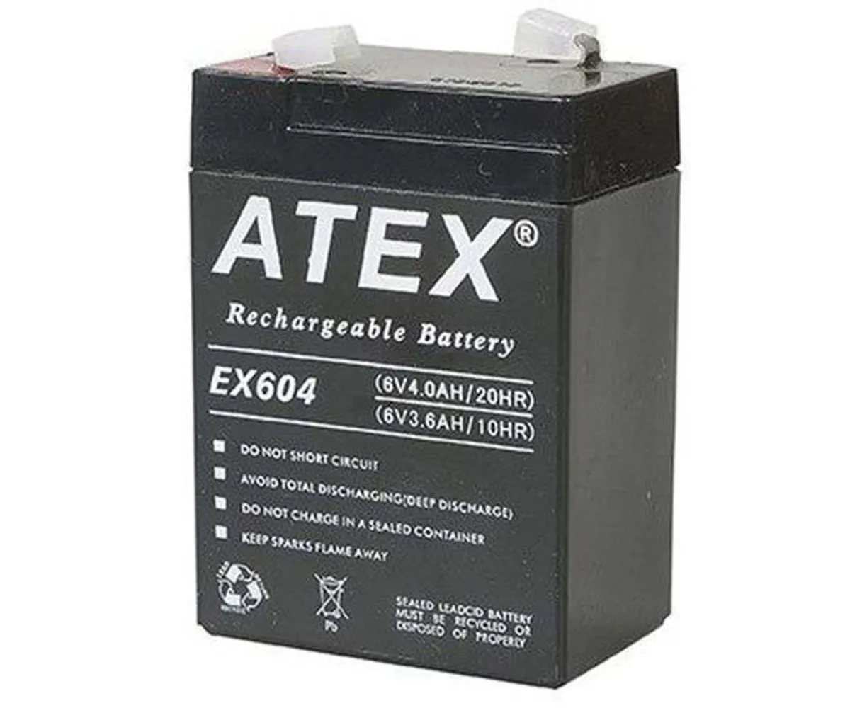 Atex 6V 4A Kuru Akü, Yedek Güç Kaynağı