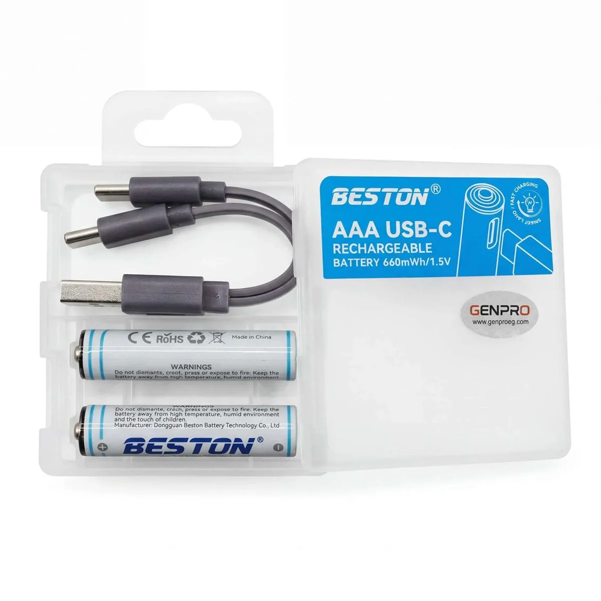 Beston 3Ac-18 AAA USB-C 1.5V Şarjlı Pil