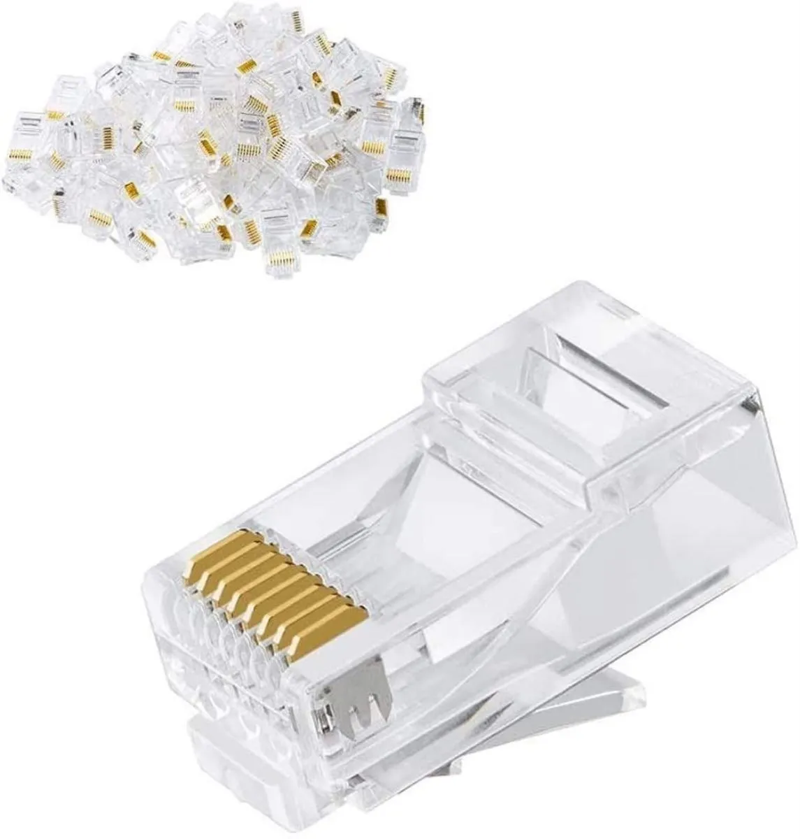 Cat6 RJ45 Plug 100'lü Paket Ağ Kablosu Konnektörü