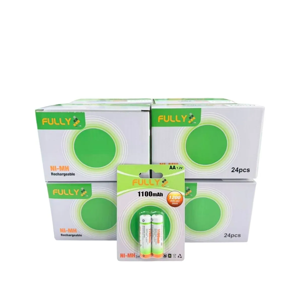 Fully AA 1.2V Şarjlı 1100 mAh Kalem Pil 2'li Paket