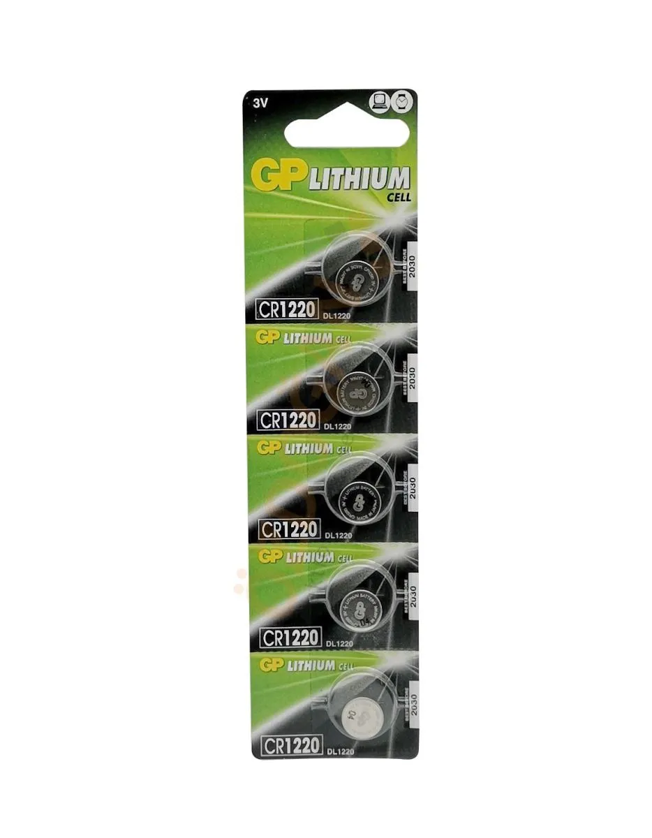 GP CR1220 3V 5'li Düğme Pil