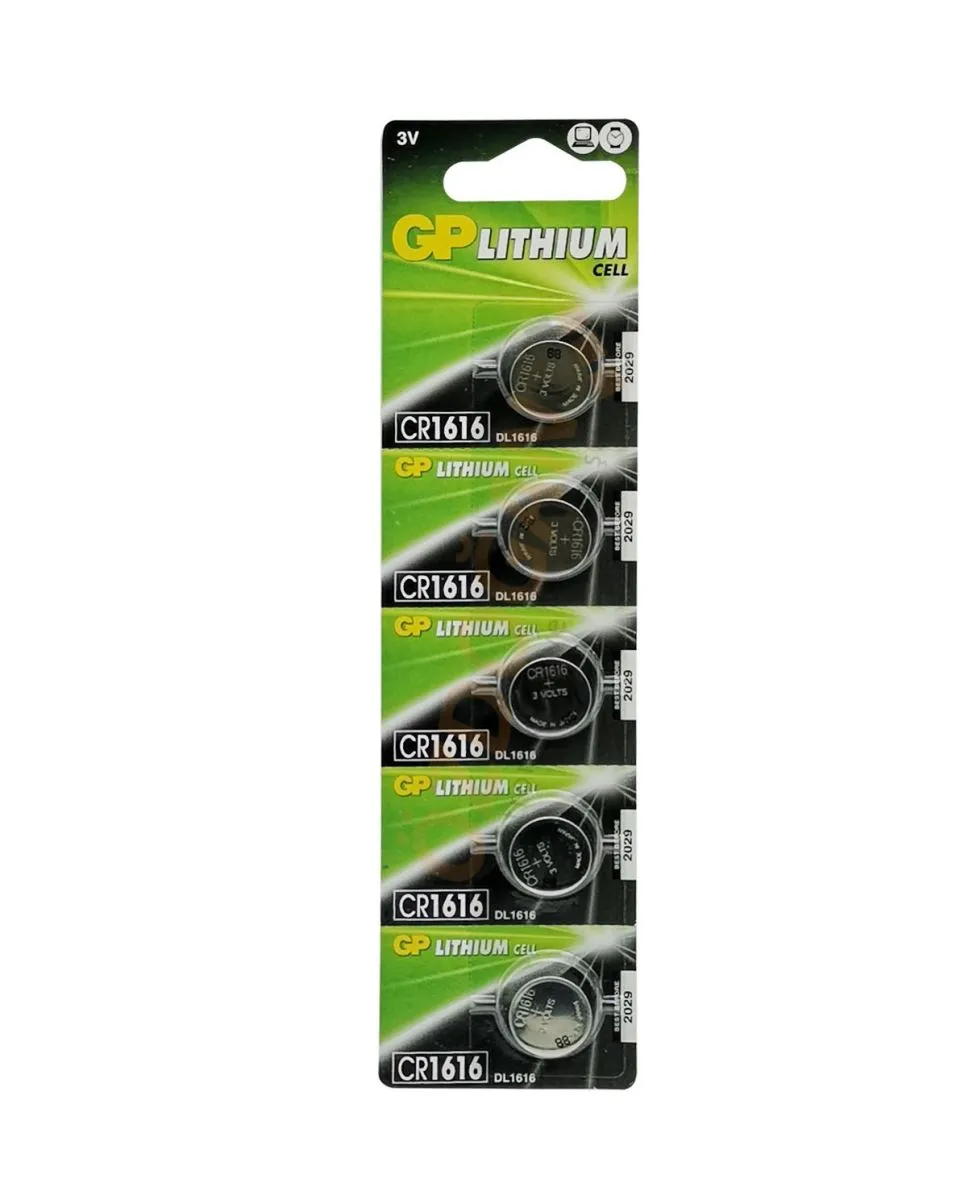 GP CR1616 3V 5'li Düğme Pil