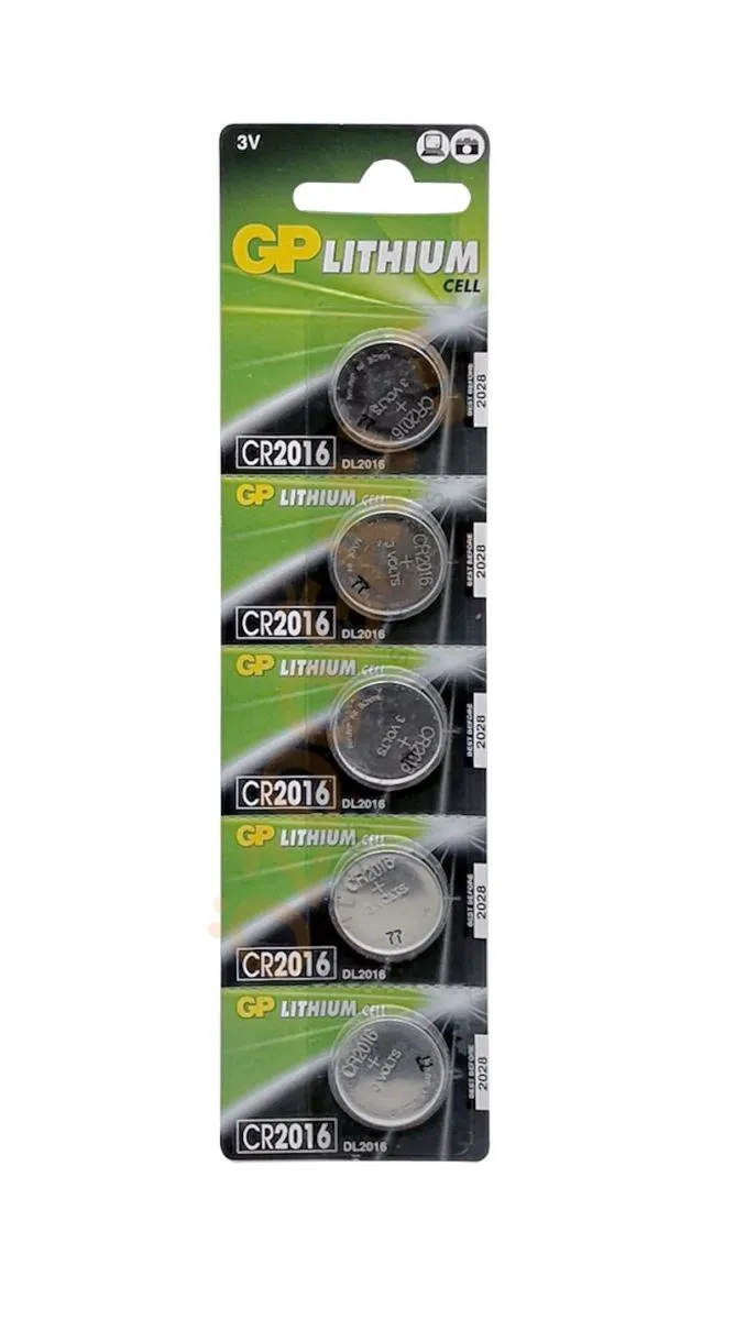 GP CR2016 3V 5'li Düğme Pil
