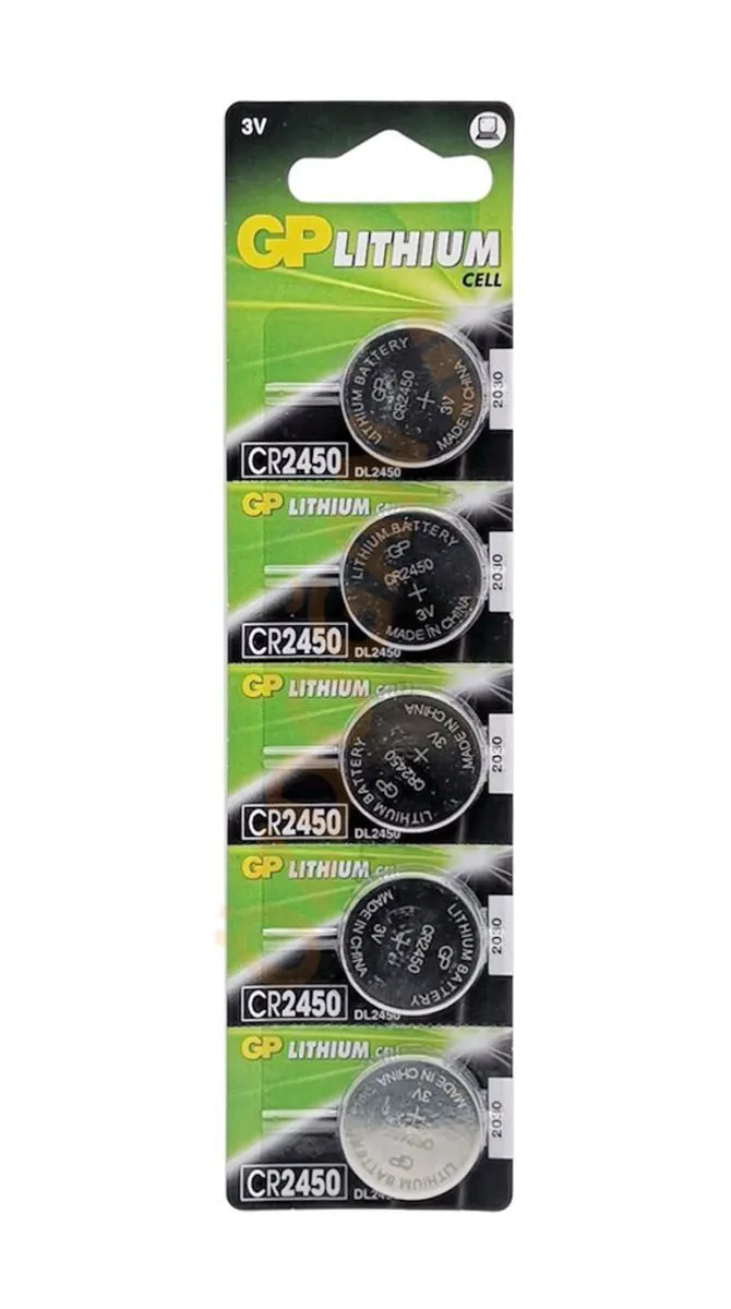 GP CR2450 3V Lityum Düğme Pil - 5'li Blister Paket