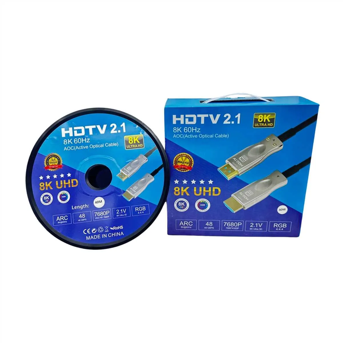 HDMI Kablo 8K Fiber 40 Metre - Uzun Mesafe 8K