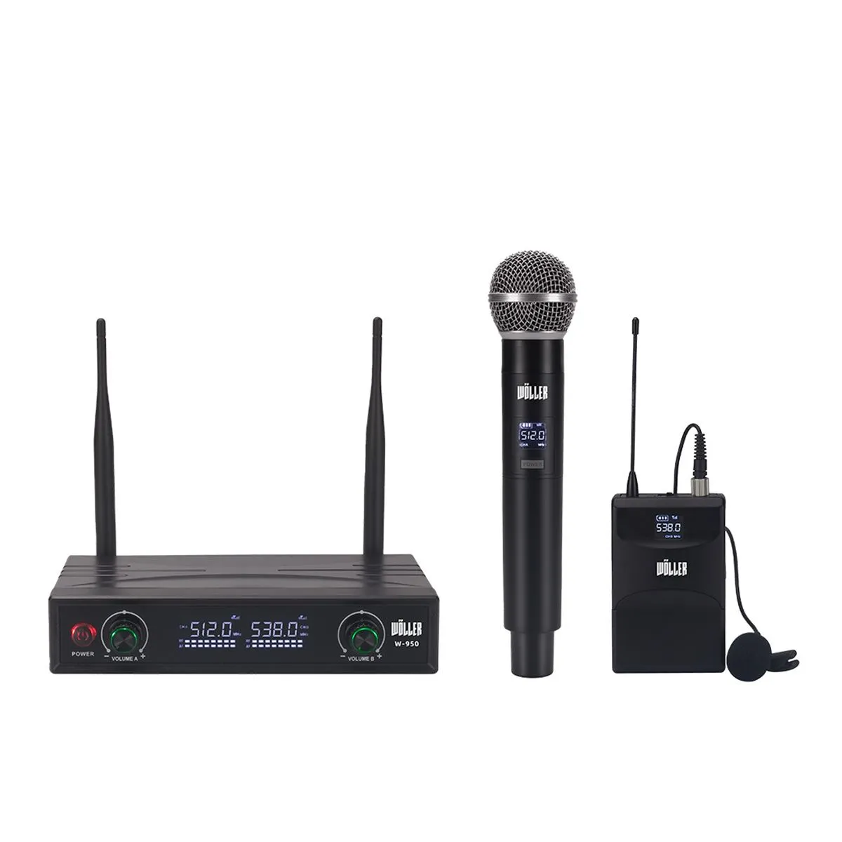 W-950Ey 1 El 1 Yaka Mikrofonlu Kablosuz Telsiz Seti